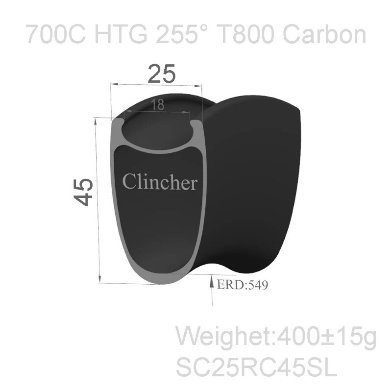 Superlight 700C Road Bike Carbon Rims Symmetric Tubeless Clincher Bicycle Wheels