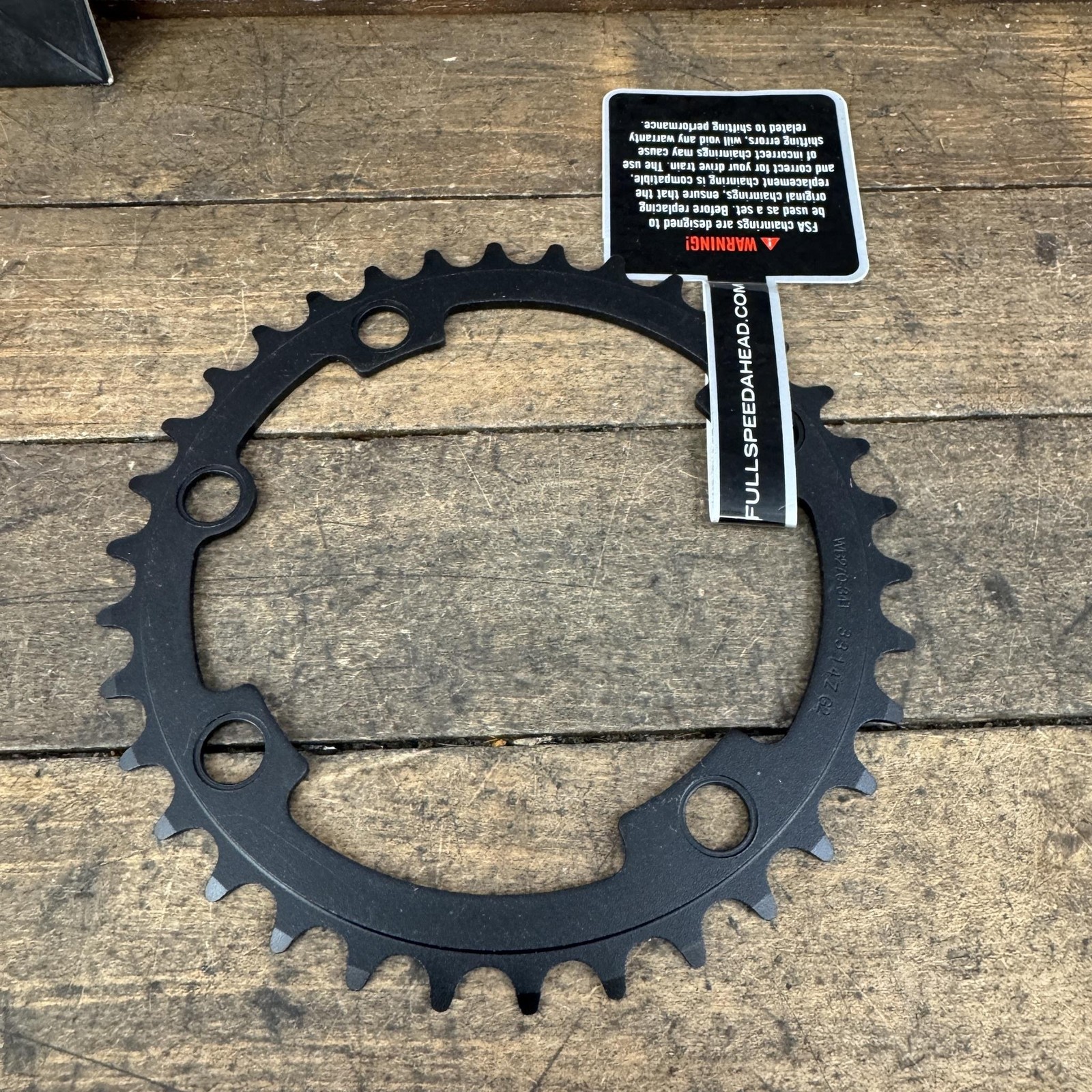 FSA Chainring 34T 110 BCD 4-Arm N10/11 Black Aluminum Road Bike 34 Tooth