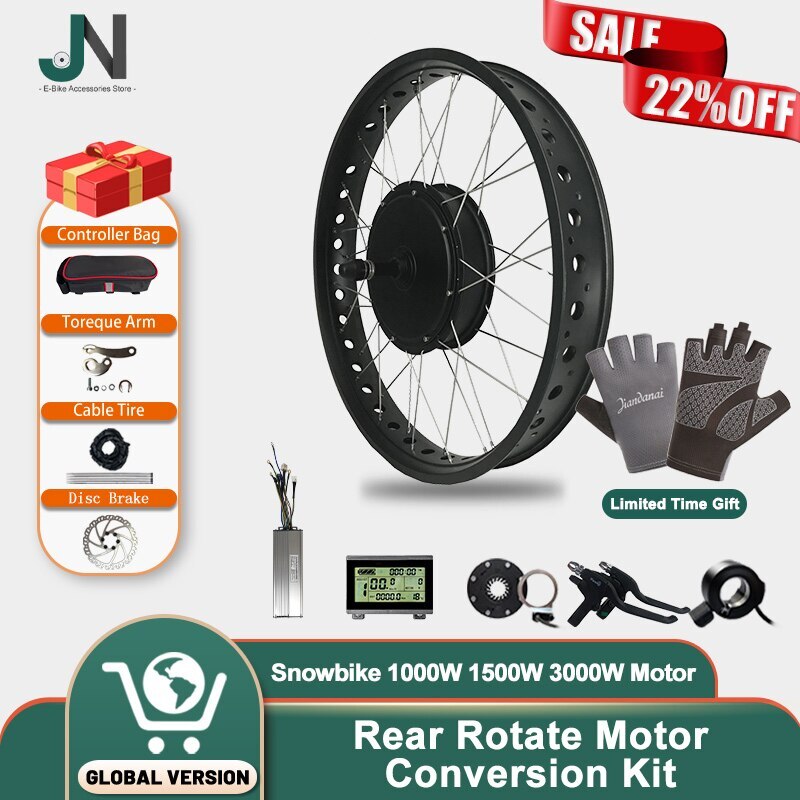 48V 1000W 1500W 72V 3000W Fat E-bike Snow Brushless Non-Gear Rear Rotate Motor