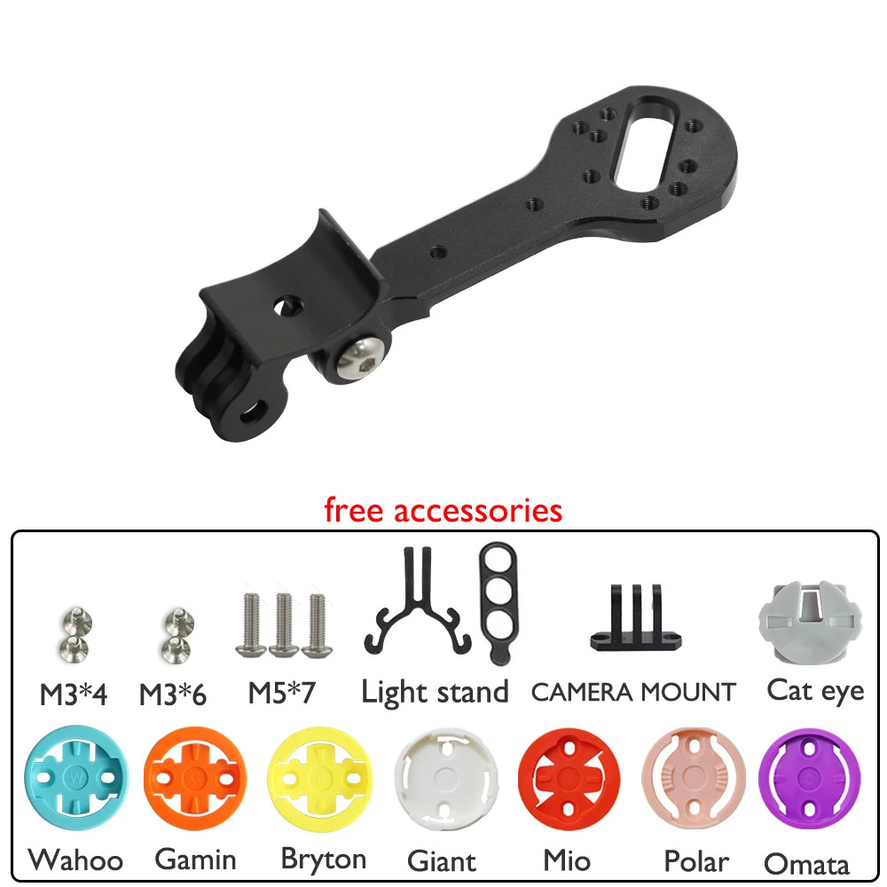 Carbon Fiber Road Gravel Bike Integrated Handlebar with Computer Mount 370-430mm