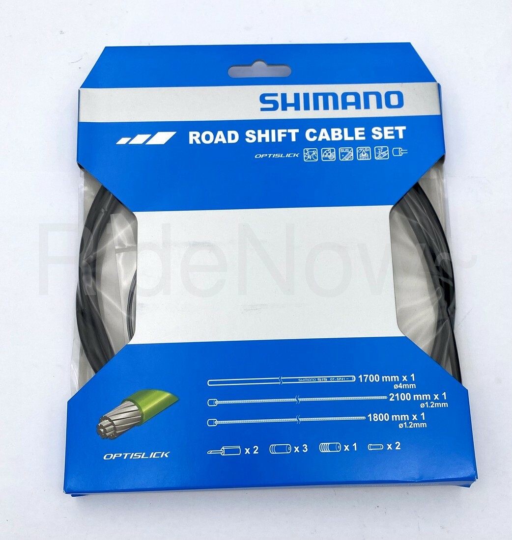 New Shimano Optislick Shift Derailleur Road Bike cable & Housing set Black
