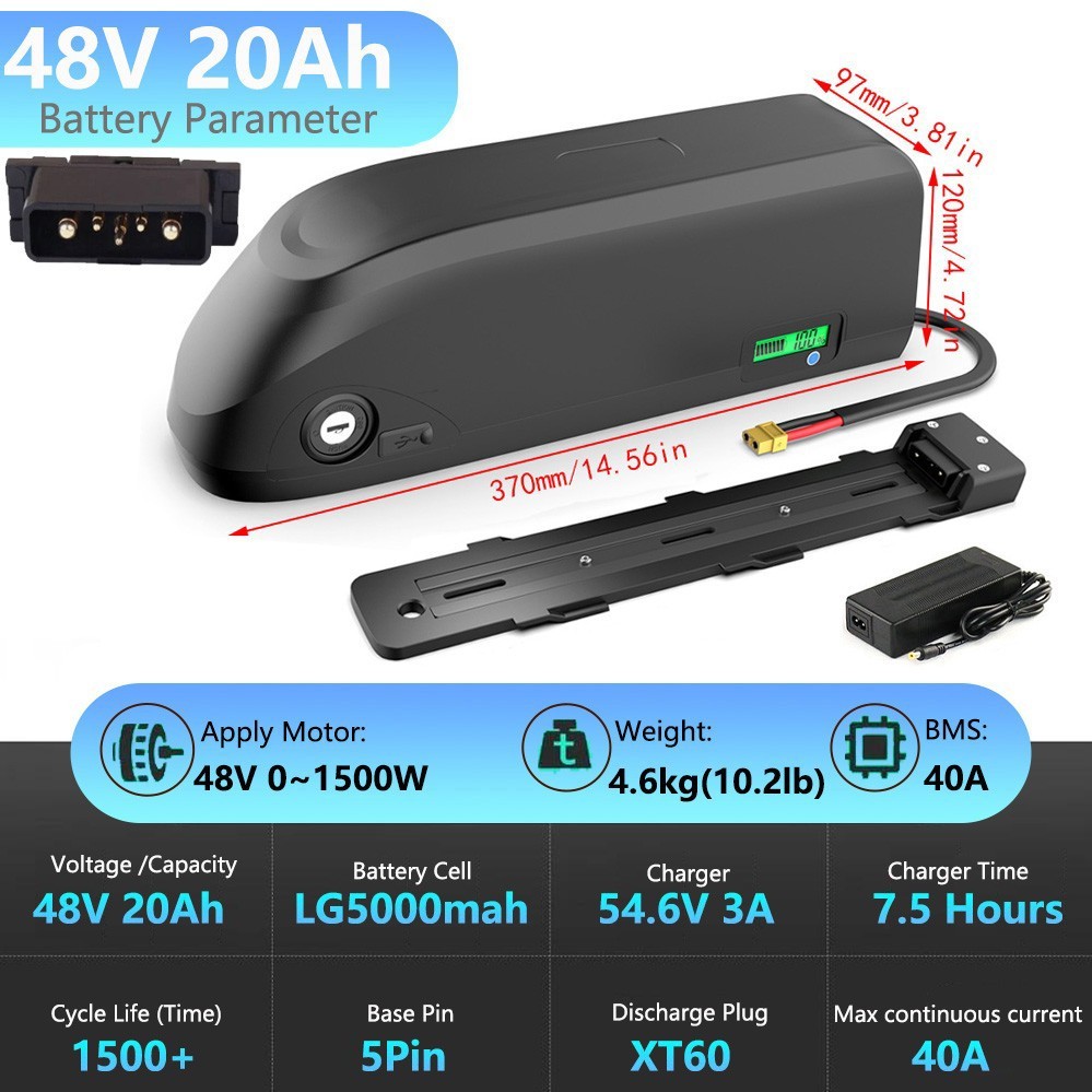 Samsung E-bike Battery 48V 20Ah Bicycle Lithium Battery For Bafang 0~2000W Motor