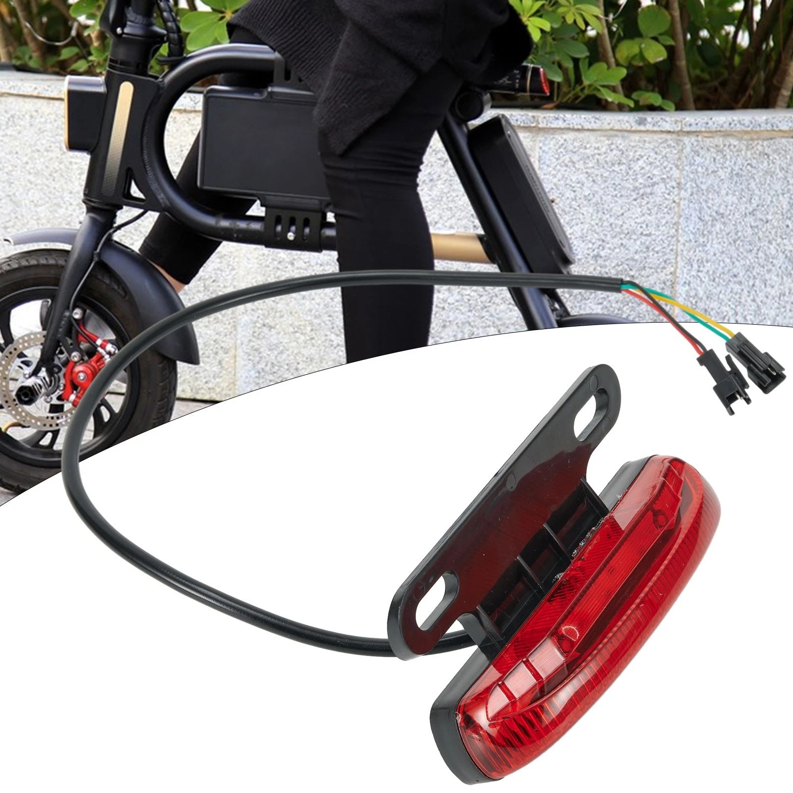 36-48V Ebike Rear Brake Light Tail Light Safe Warn Lamp For Electric Bicycle New