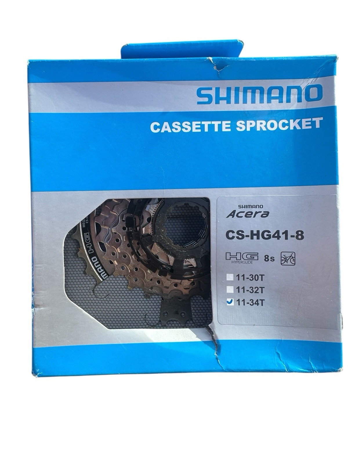 Shimano Acera CS-HG41-8 HYPERGLIDE Cassette 8 Speed 11-34T, New In Box