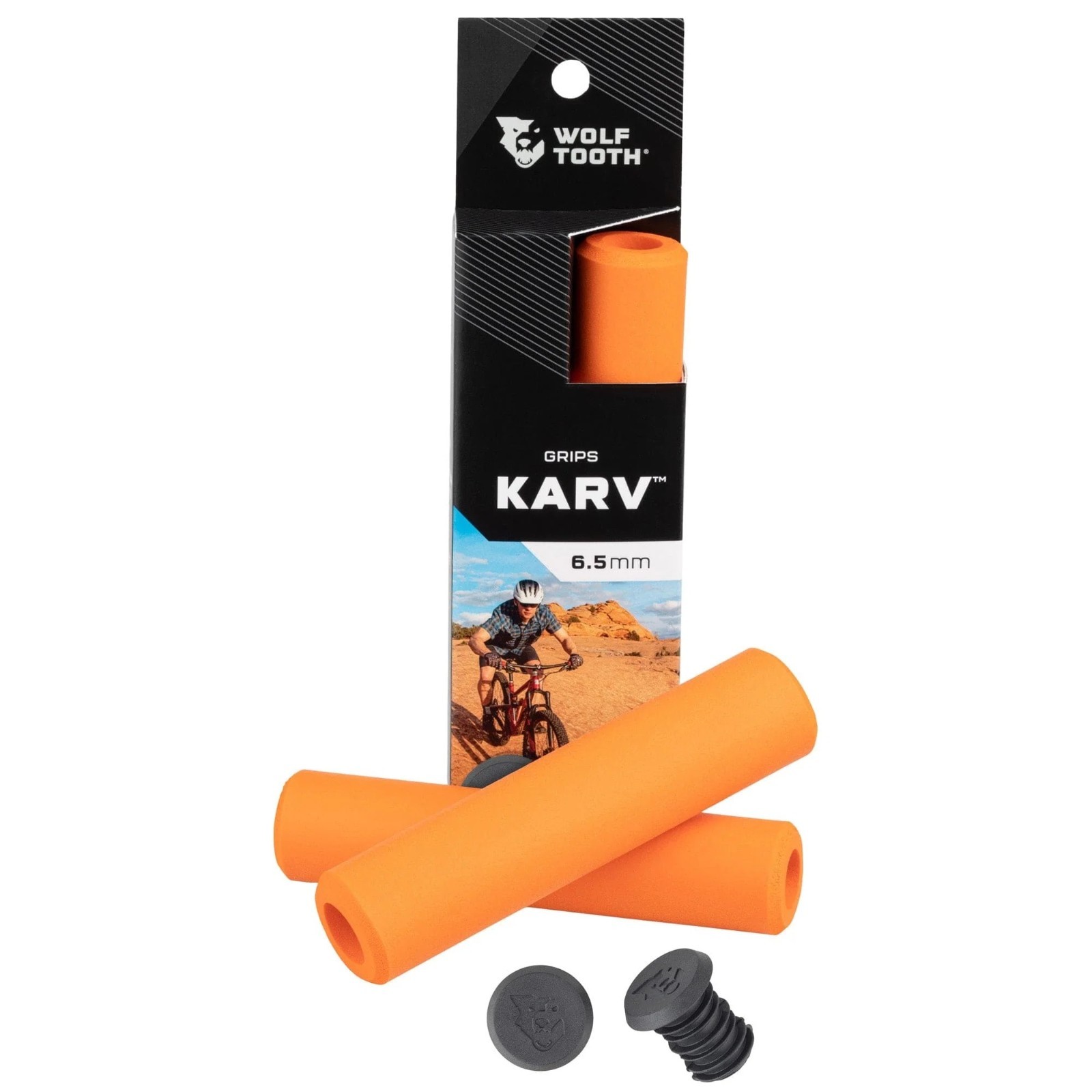 Wolf Tooth Karv Silicone Grips – Various Colors – Blk Blu Gry Grn Orn Red Yel