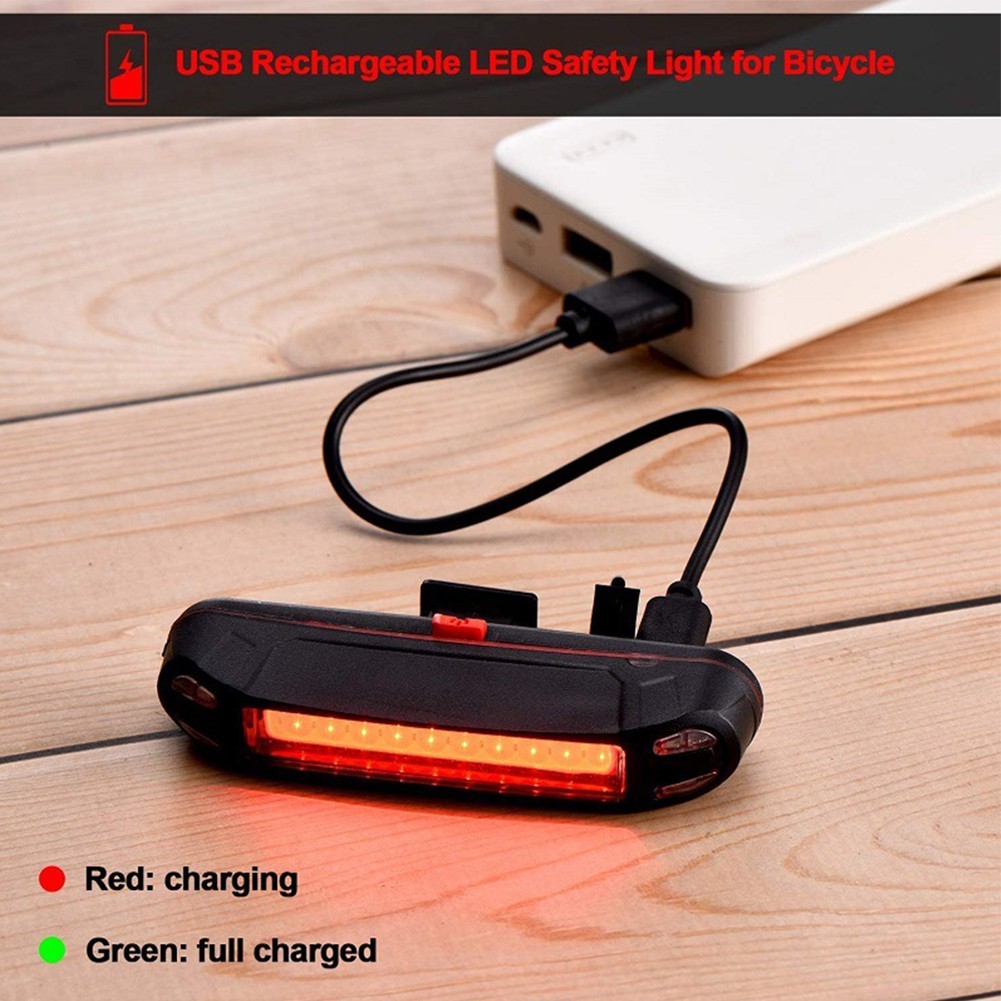 USB Rechargeable LED Bicycle Headlight Bike Front Rear Lamp Cycling Taillight