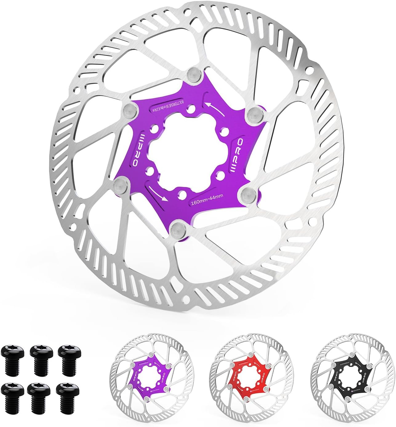 IIIPRO A2 140Mm 160Mm 180Mm 203Mm Floating Bike Disc Brake Rotor with 6 Bolts,Mt