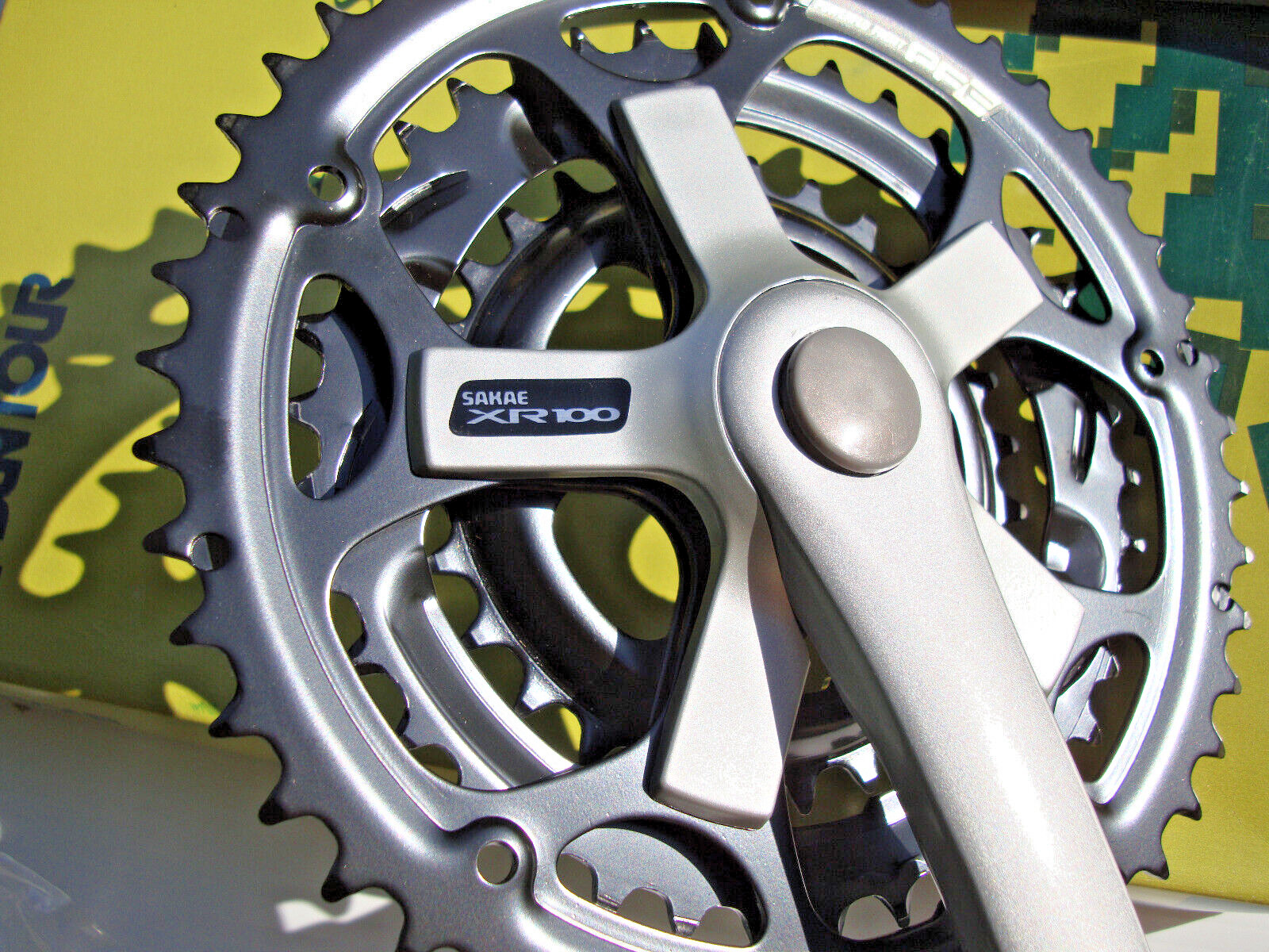 NOS Suntour Sakae SR XR100 MTB Bicycle Crank Set Tripple Trek Fuji Sugino 1990s
