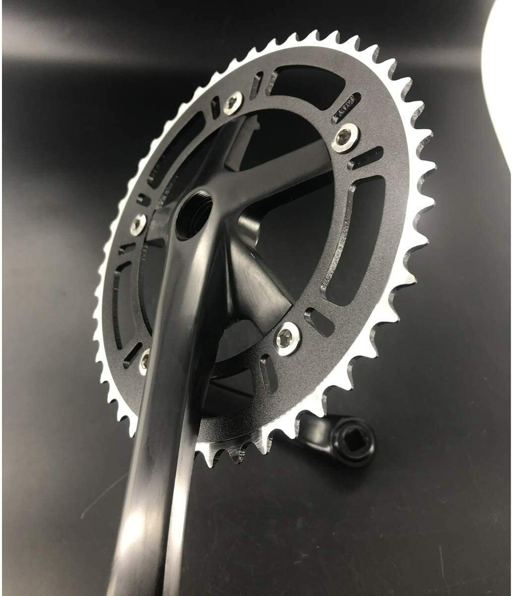 CDH Single Speed Crankset 46T 170mm Crankarms 130 BCD (Black) Mountain Road Bike