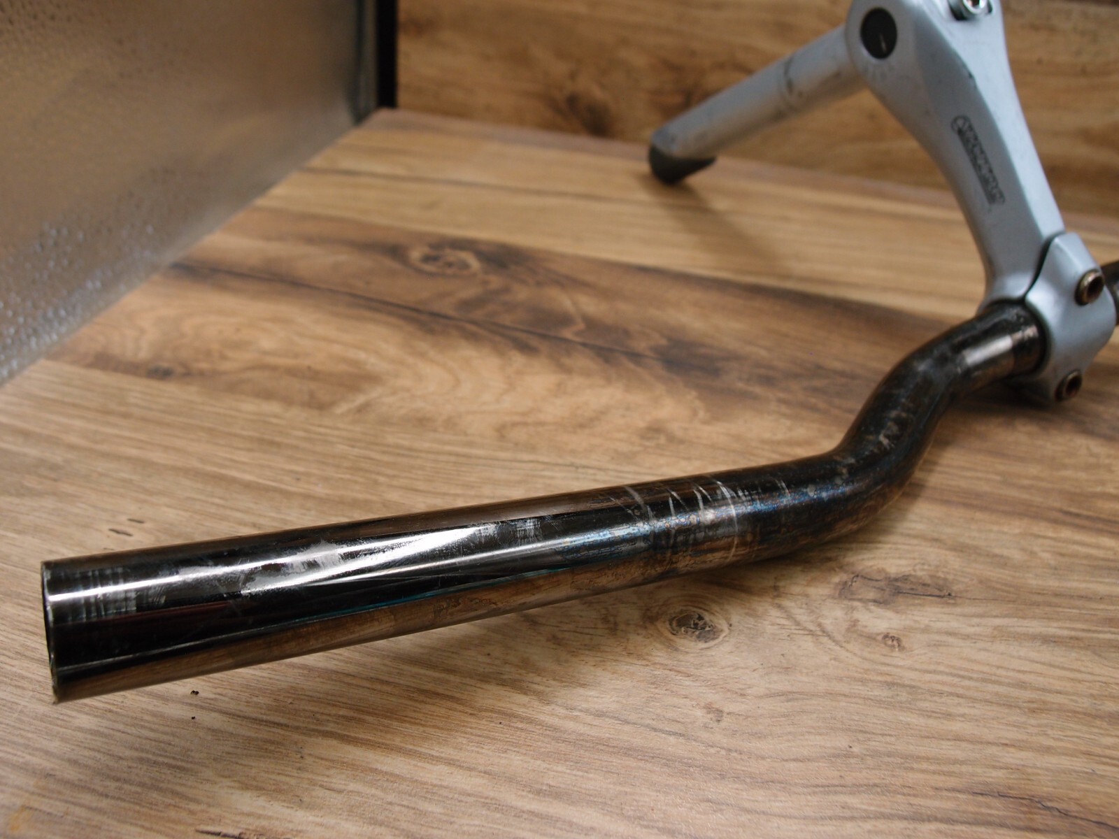 1998 steel riser handlebar Schauff + adjustable quill stem Tattoo Kalloy 25.4 mm