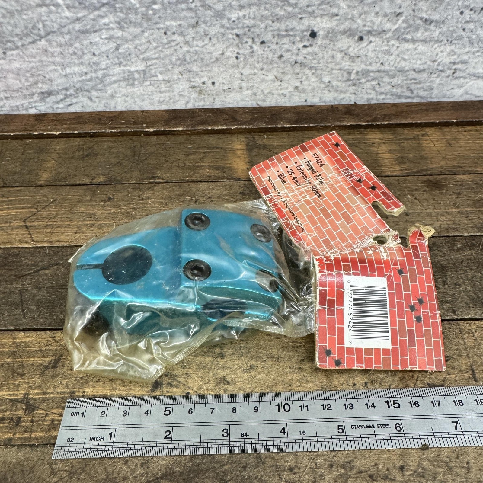 Vintage Bulletproof BMX 1in Threadless Stem Blue NOS Old SChool Standard Style