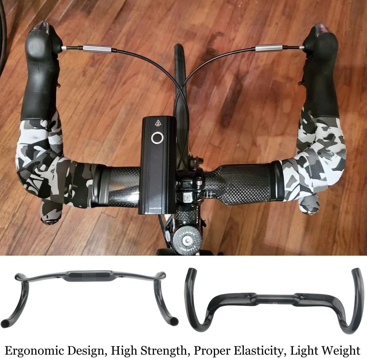Lightweight Carbon Fiber Drop Handlebars 42mm Handlebar 31.8