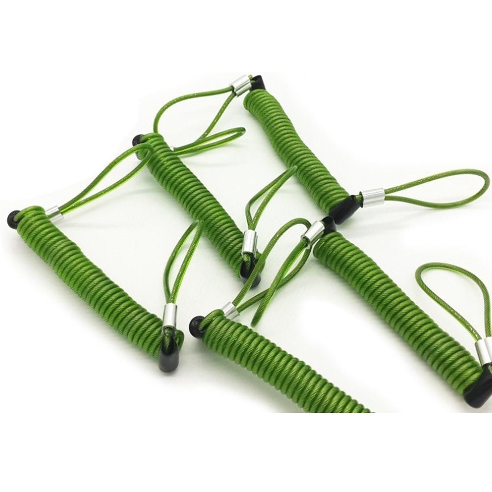 Bike Spring Cable Lock with Retractable Spiral Steel Wire PVC Coated 1.2-2m
