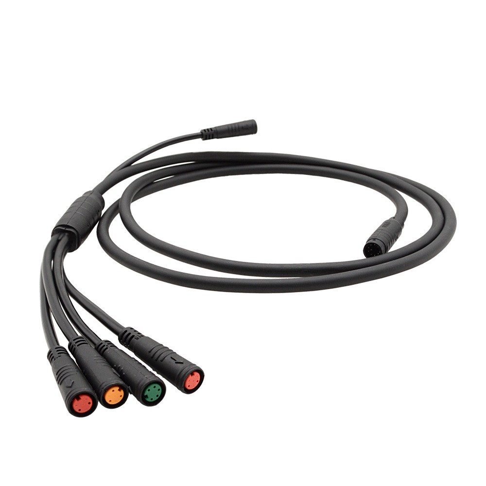 E-bike 150cm 2T4 Extension Cable 9Pin Controller Adapter Cable Waterproof Plug