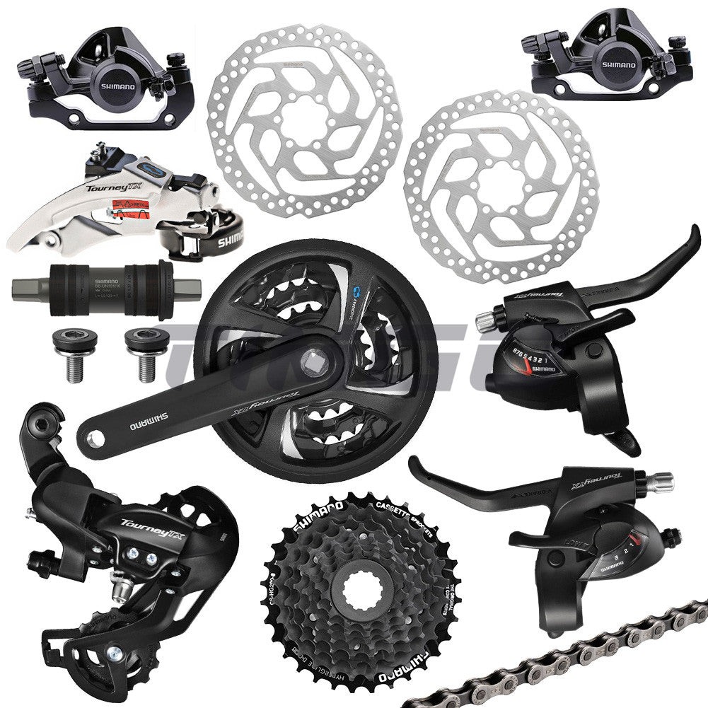 Shimano TX800 3×8 Speed Groupset FC-TX801 BB-UN101 Front Rear Derailleur HG200-8