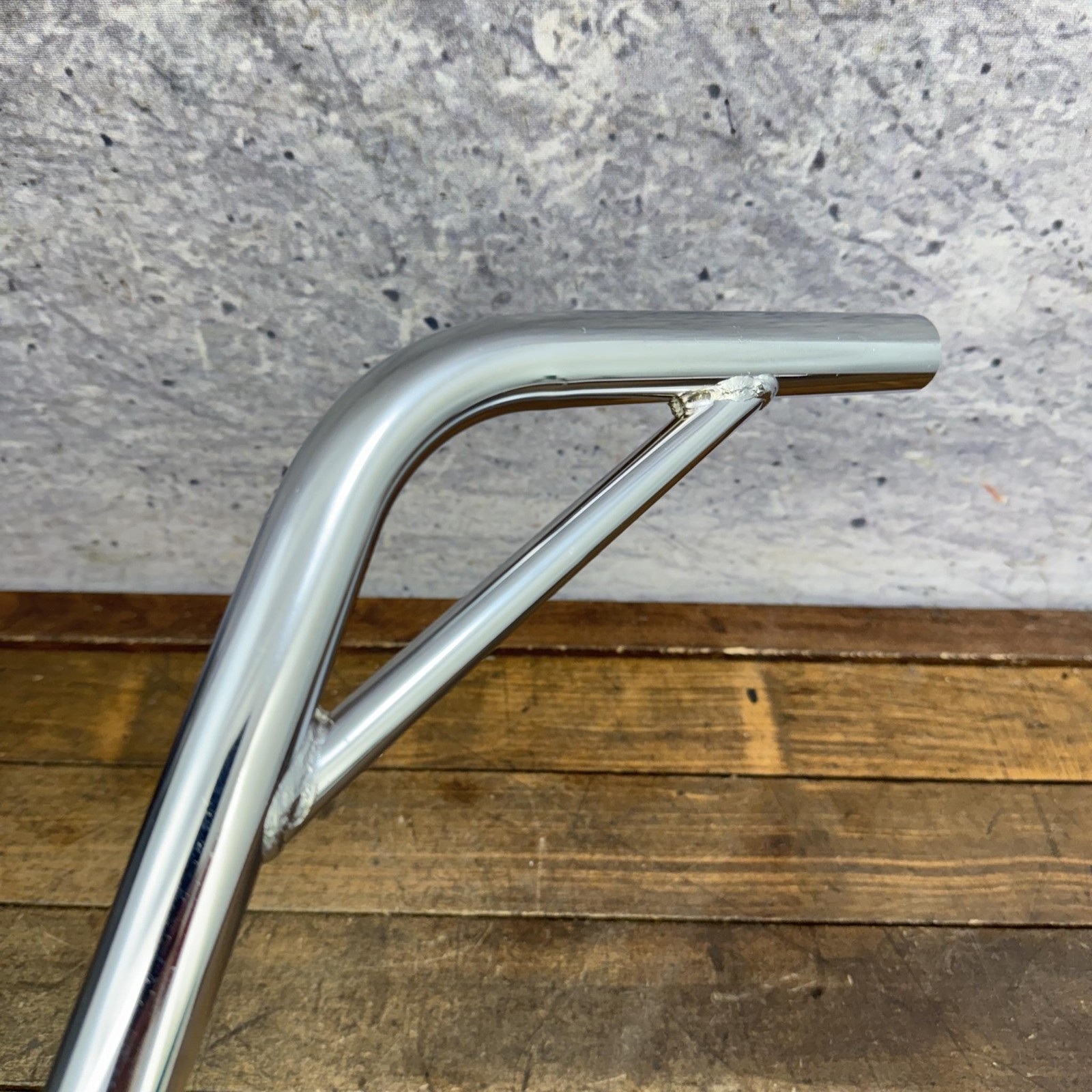 BMX Bicycle Layback Seatpost 22.2mm NOS Chrome Laid Back Steel Old School BMX