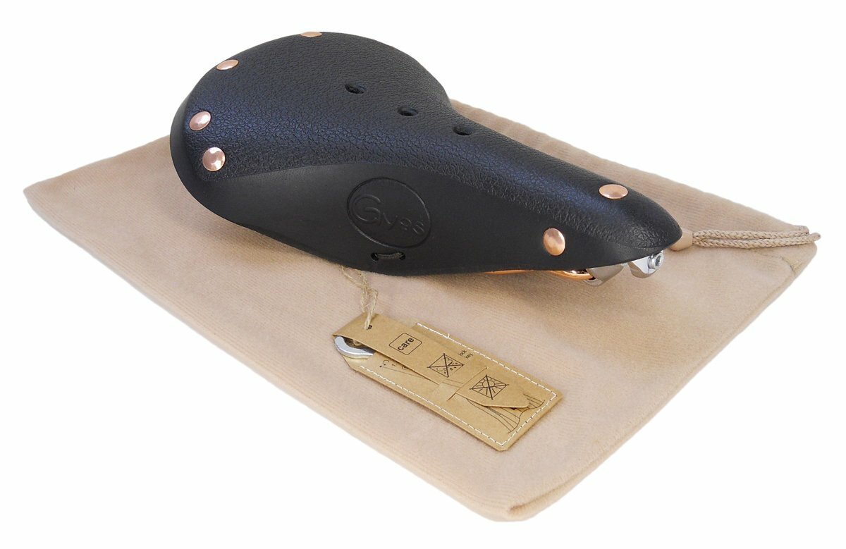 Gyes Black Genuine Leather Saddle GS15U