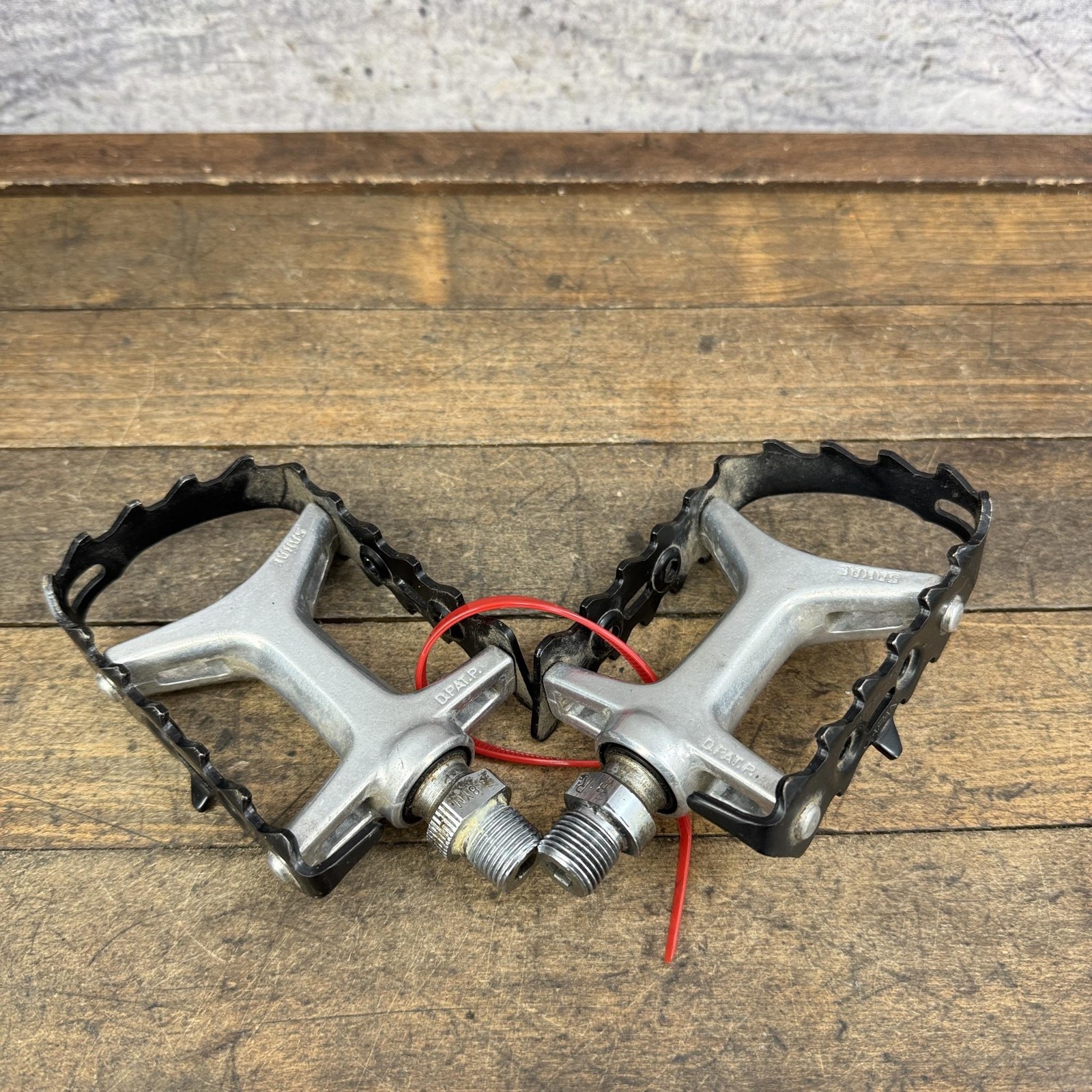 Vintage Sakae MTP-126 Pedals 9/16 Black Low Fat 90s MTB Pair 421g Japan