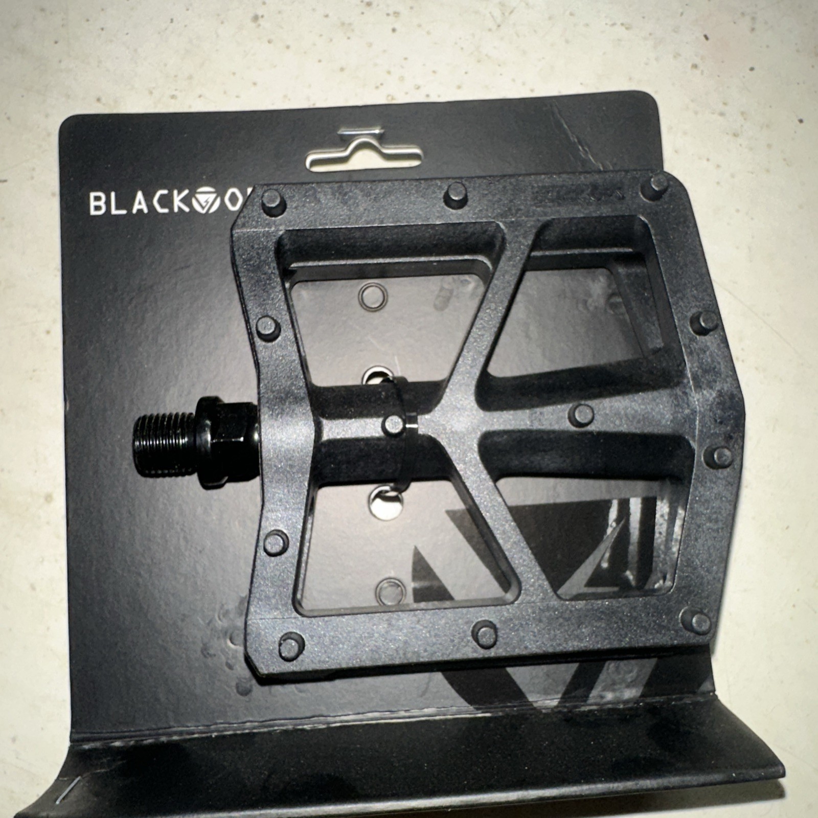 Black Ops T-Bar Pedals Pair Bk-ops 1/2 Blk Nylon Platform 1/2” Pins Reflective