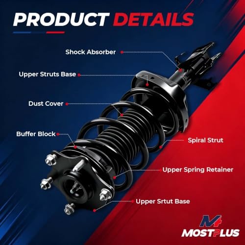 Rear Complete Strut Assembly & Shock Rear Struts(Set of 2) 2002-2003 Camry