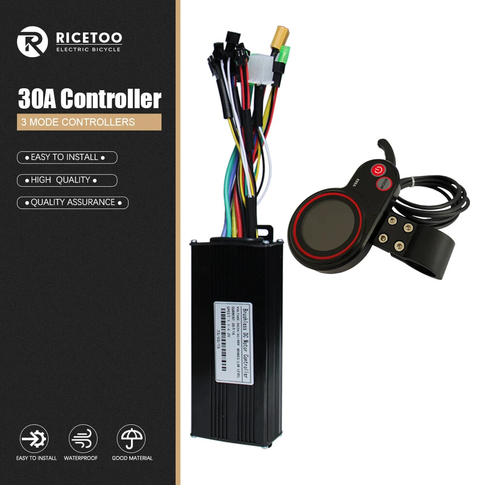 Three Mode 250W-1000W E-bike Brushless Sinewave Controller 17A/26A/30A 36V/48V
