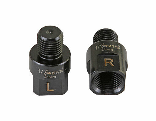 NEW! ABSOLUTE GENUINE PEDALS EXTENDERS 21MM 1/2 CRANK TO 9/16 PEDAL IN BLACK.