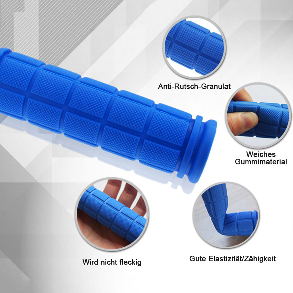 2 PC Mountain Bike Bicycle Cycling Handlebar Anti-Slip Soft Rubber Hand Grips