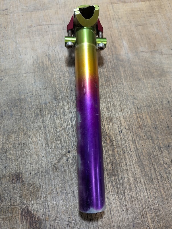 KOOKA 27.2mm seatpost in cool anodize rainbow colour