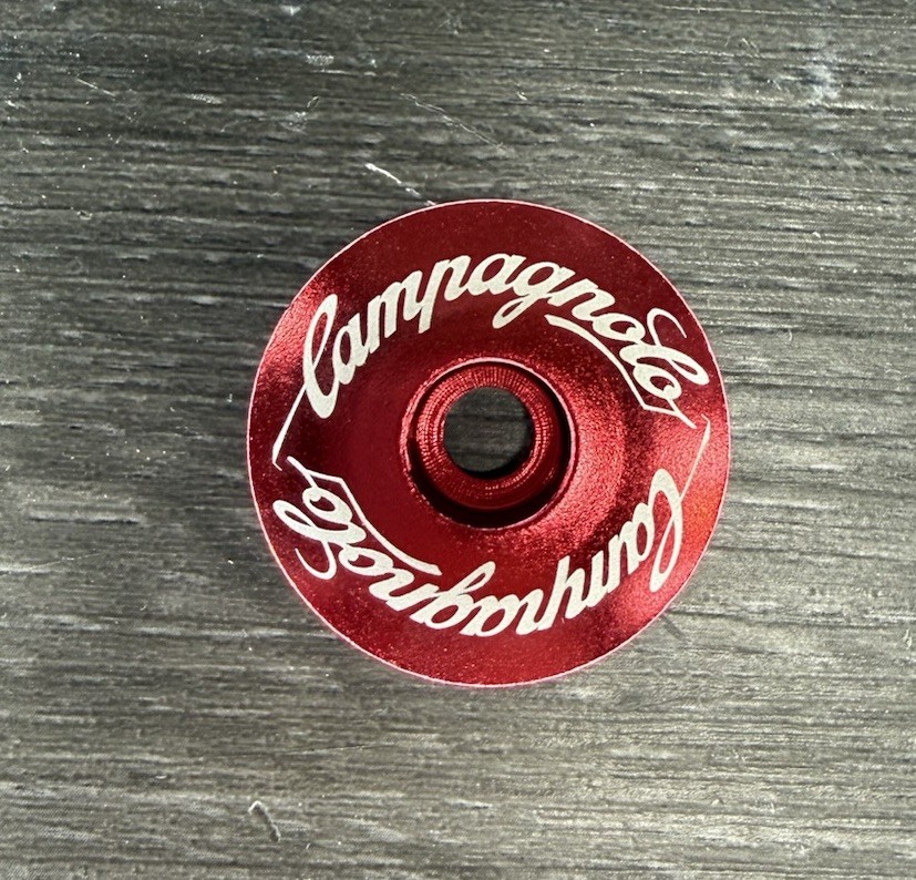 Campagnolo Repop Bicycle Headset Top Cap 1 1/8″ Bike Red Stem Road Bike Campy