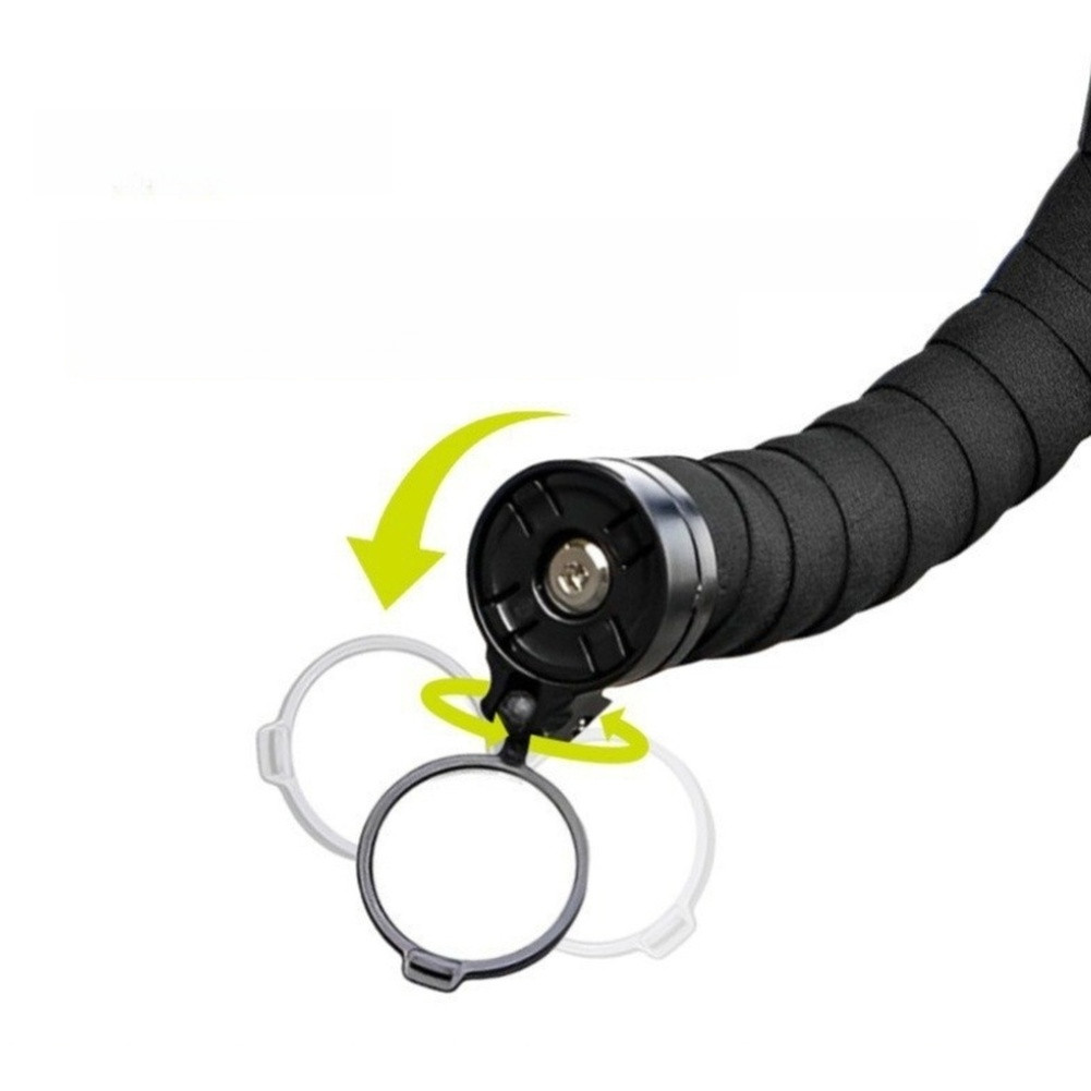 Bicycle Rearview Mirror Set for 2 pcs Black Plastic Frame Clear 30mm for acrylic