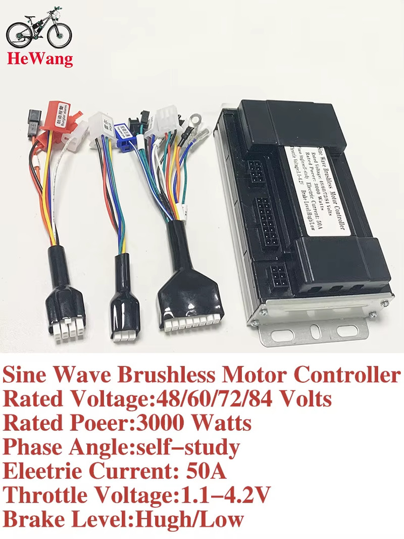 three mode sine wave controller 48V 52V 60V 72V 1500W 2000W 2500W 3000W e-bike b