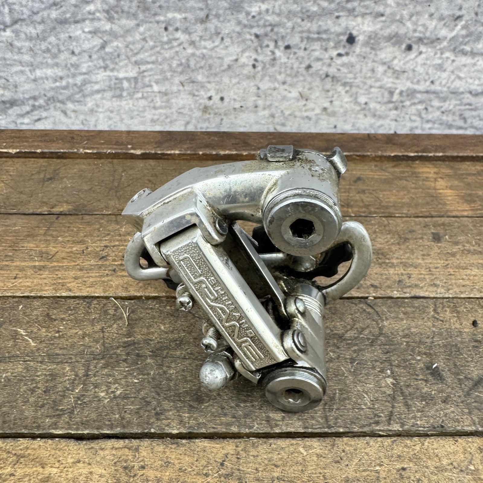 Vintage Shimano Crane Rear Derailleur Bolt-On Silver Japan 1970s 220g Road Bike