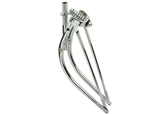GENUINE VINTAGE LOWRIDER 26″ STEEL BENT BICYCLE SPRING FORK 1 INCH IN CHROME.