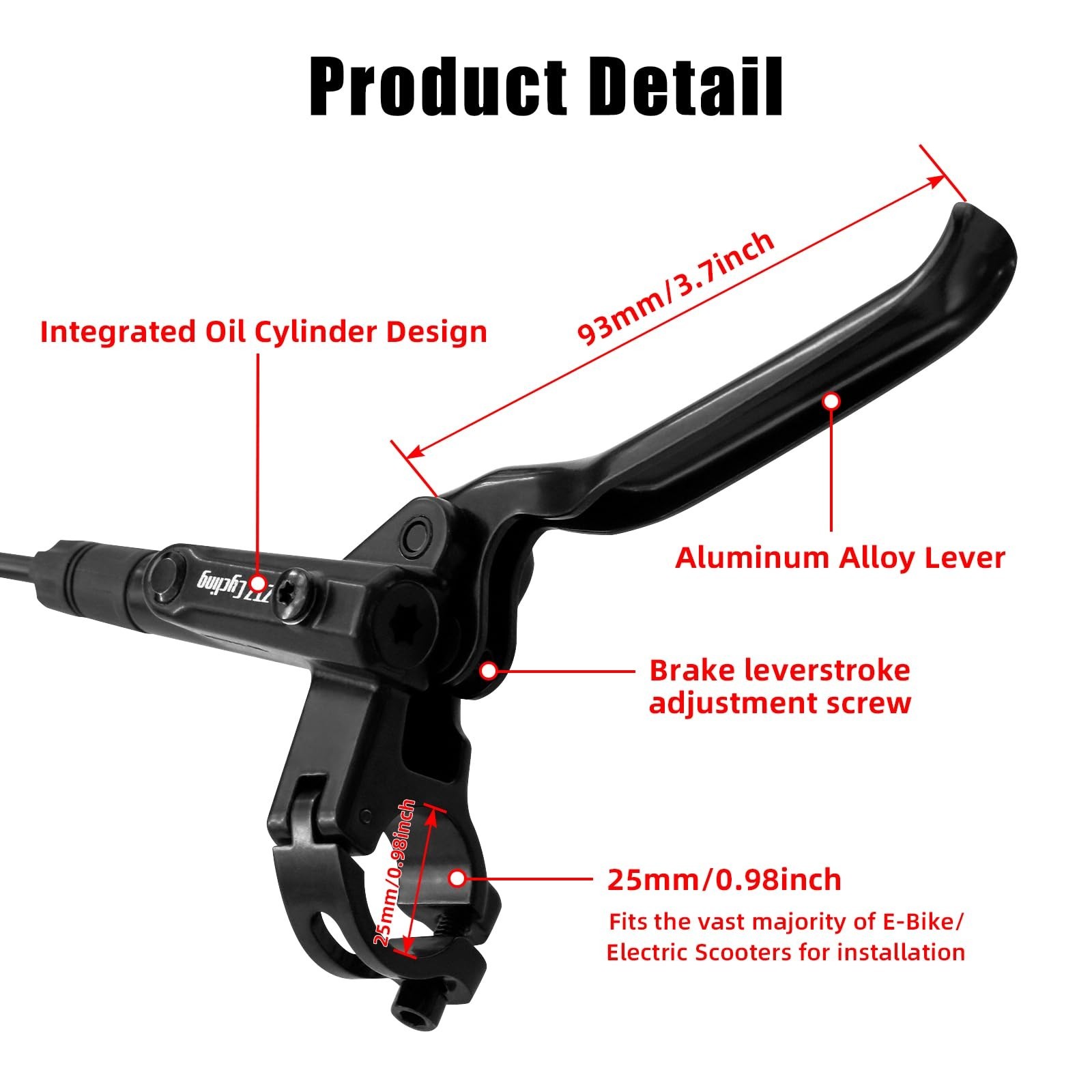 ZTZ MTB Hydraulic Disc Brake Set, Dual Piston Hydraulic Brake Kit with 160mm …