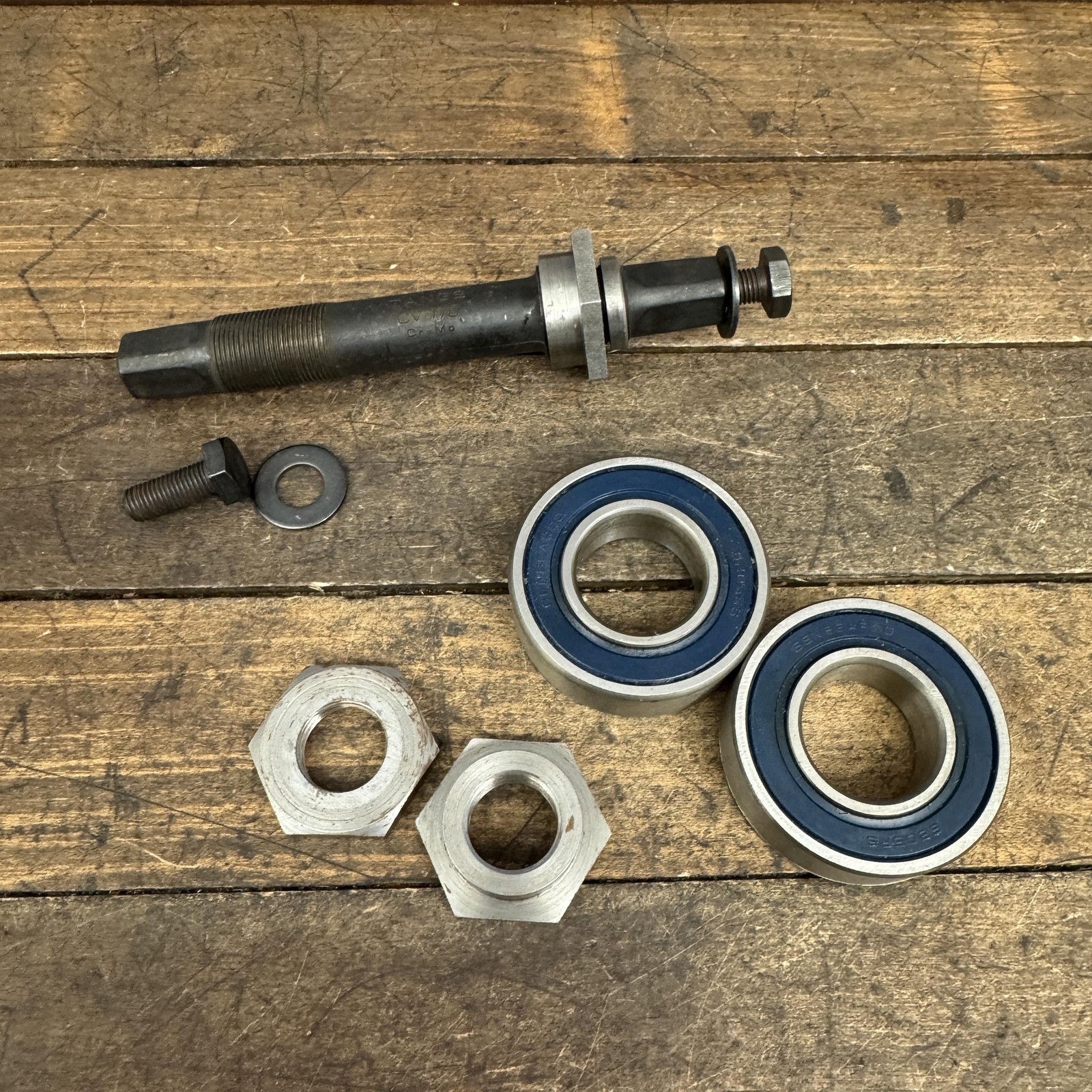 Vintage Tange CV-170 BMX Bottom Bracket 3pc Sealed Bearing CrMo Old SChool 80s