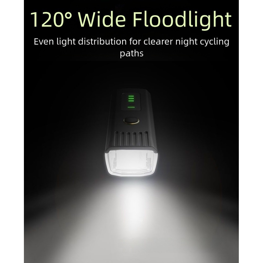 Smart Sensor Rechargeable Bike Light with Waterproof ABS Body and Auto Dimming