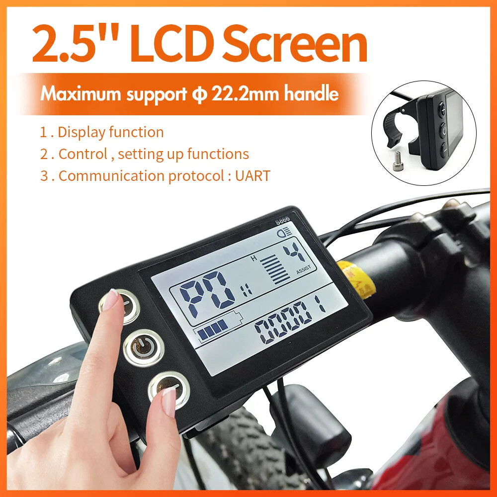 Electric Bicycle 350W/500W Controller with S866 LCD Display for Hub Wheel Motor