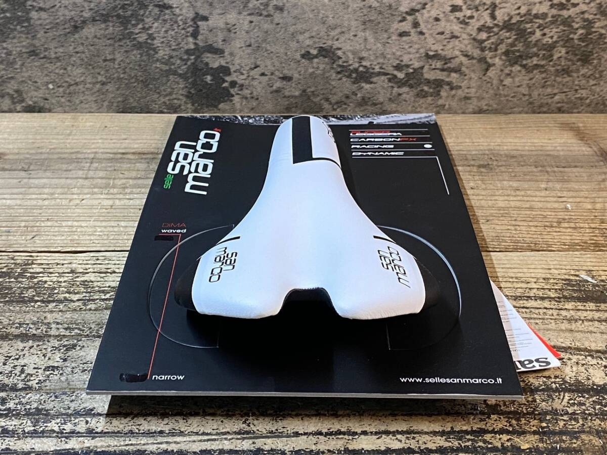 San Marco AspiDE 2 Racing Saddle Narrow XSiLiTE Rails Black and White 196g