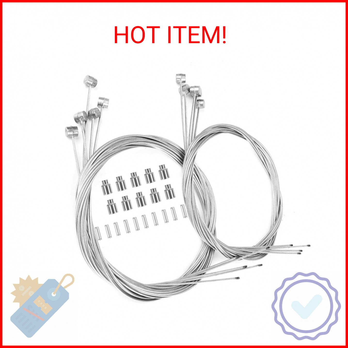 Hapleby 10PCS Premium Bike Brake Cable, Professional Bicycle brake line for Moun