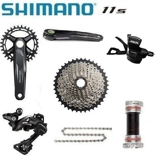 Shimano 1×11 Speed MTB Groupset SLX M7000 KITS 42T W/RD-M8000 Deore M5100 Crank