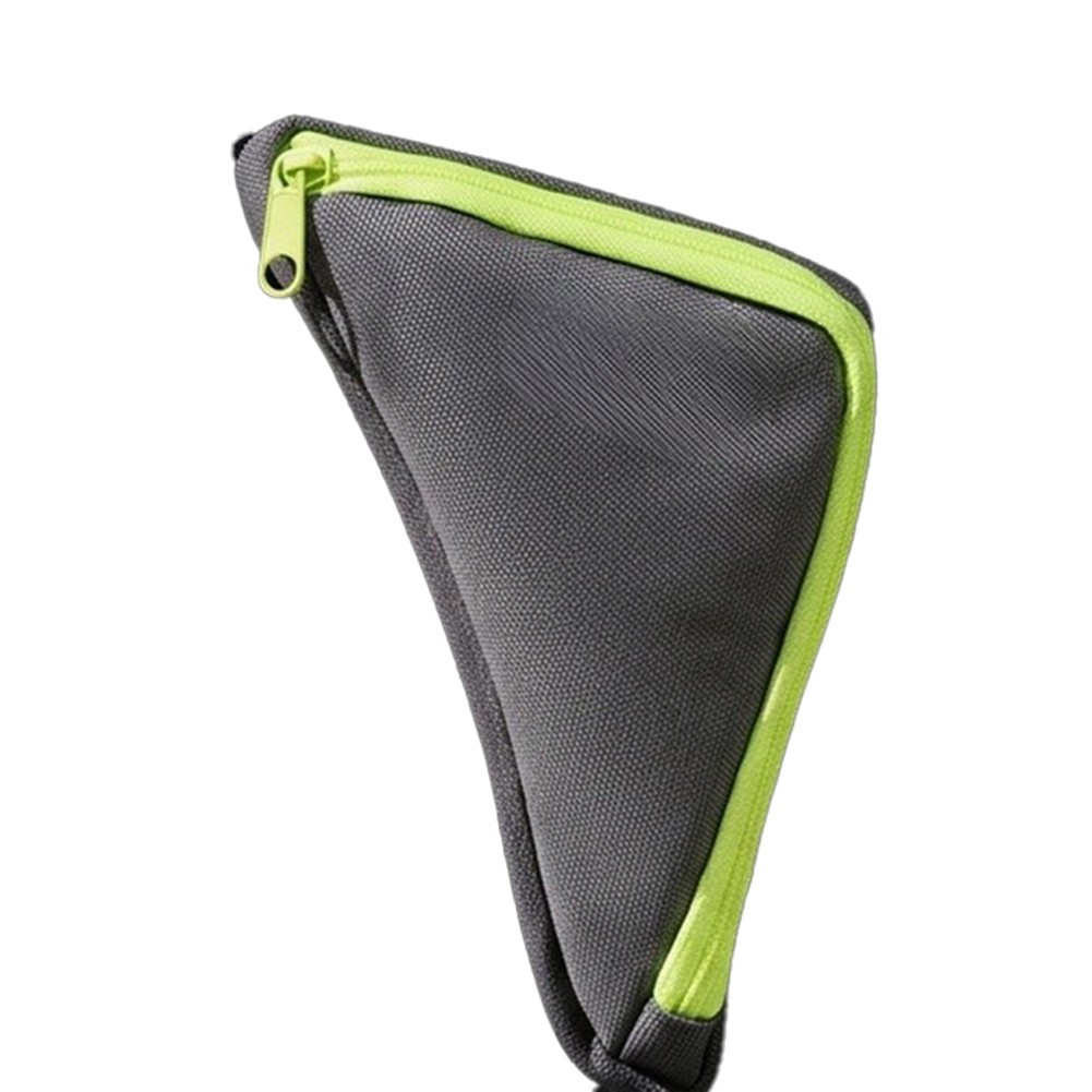 Compact Triangular Bicycle Bag for Brompton Frame 5.51×4.13×1.65 inch Green PU