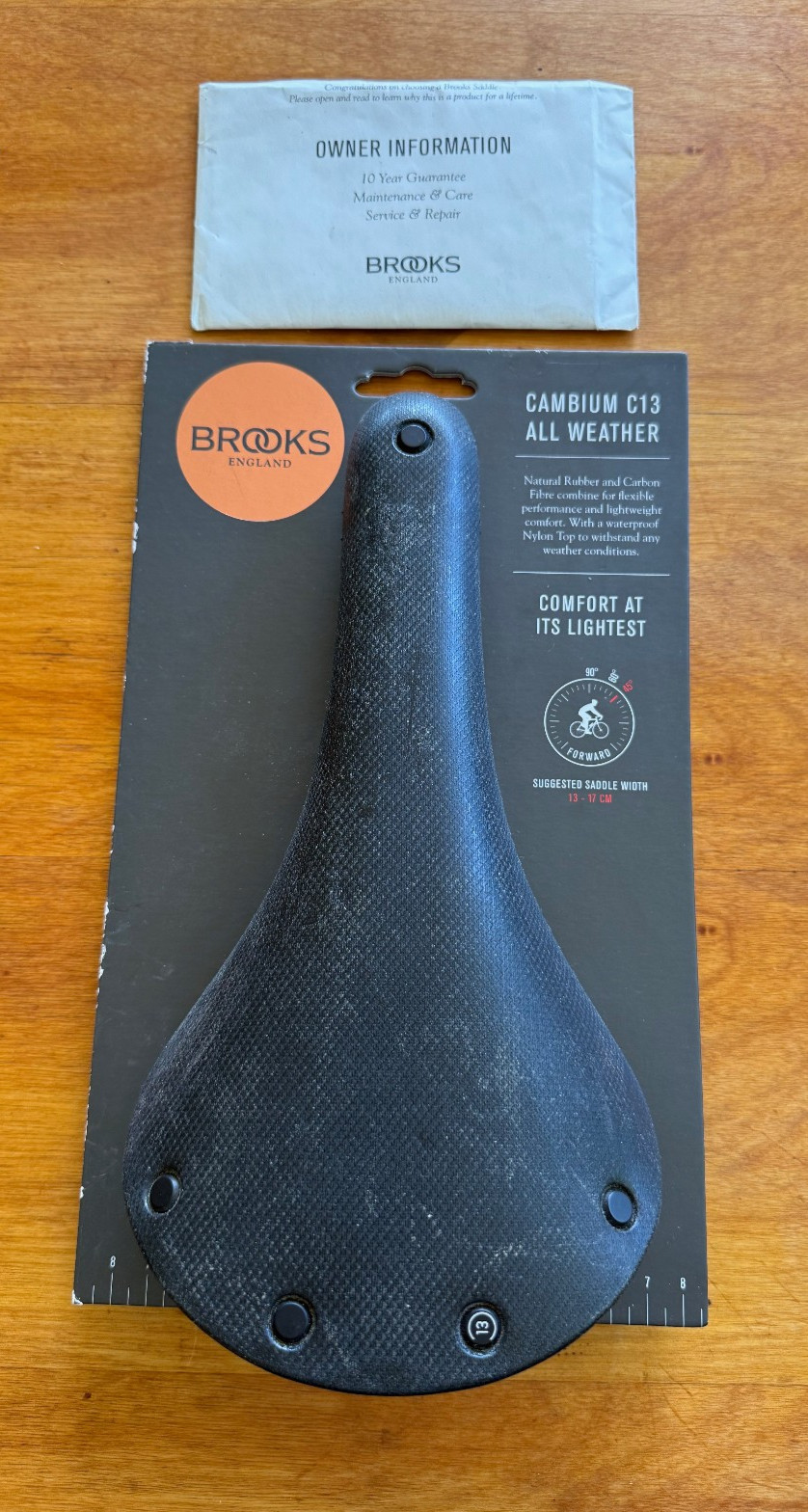 Brooks Cambium C13 Saddle – Black Carbon Rails 145