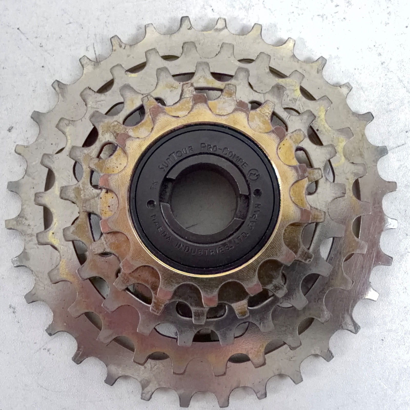 Vintage Suntour Pro-Compe 5-Speed Gold Freewheel 14-32T 32 Maeda Japan