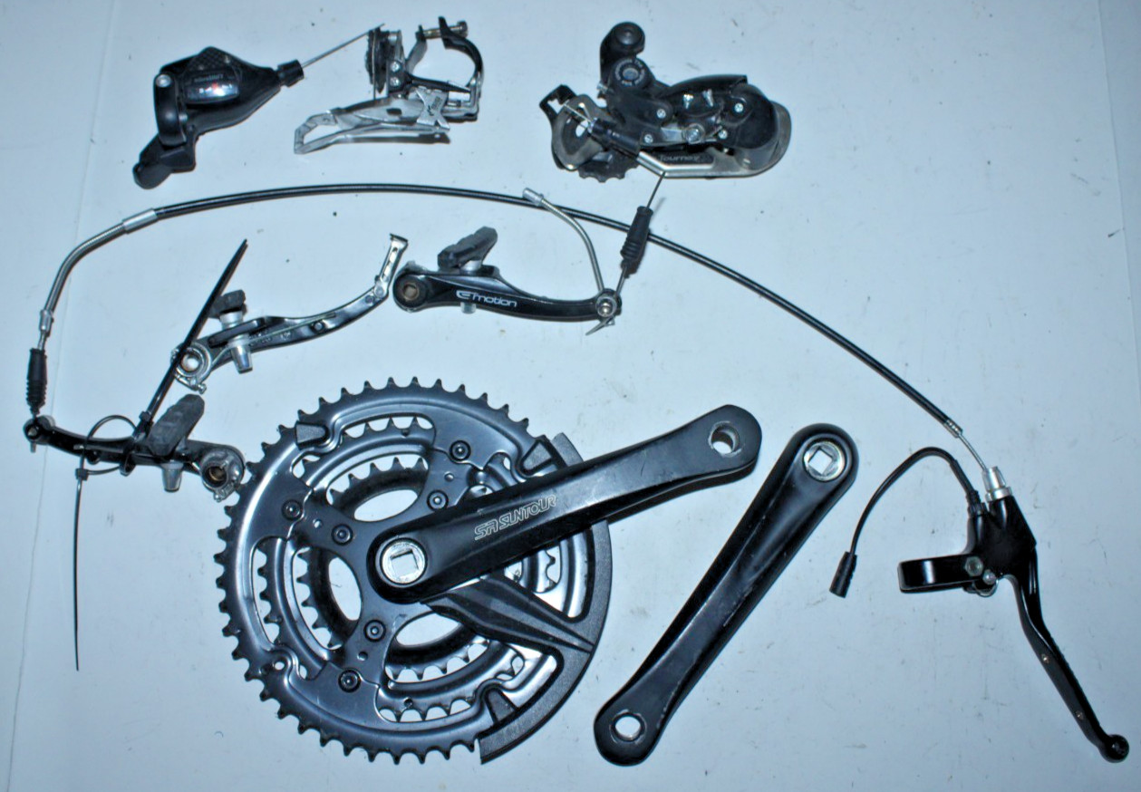 Groupset SR Suntour Crankset 170mm FD-M191 RD-TX35 Emotion VBrake Set Microshift