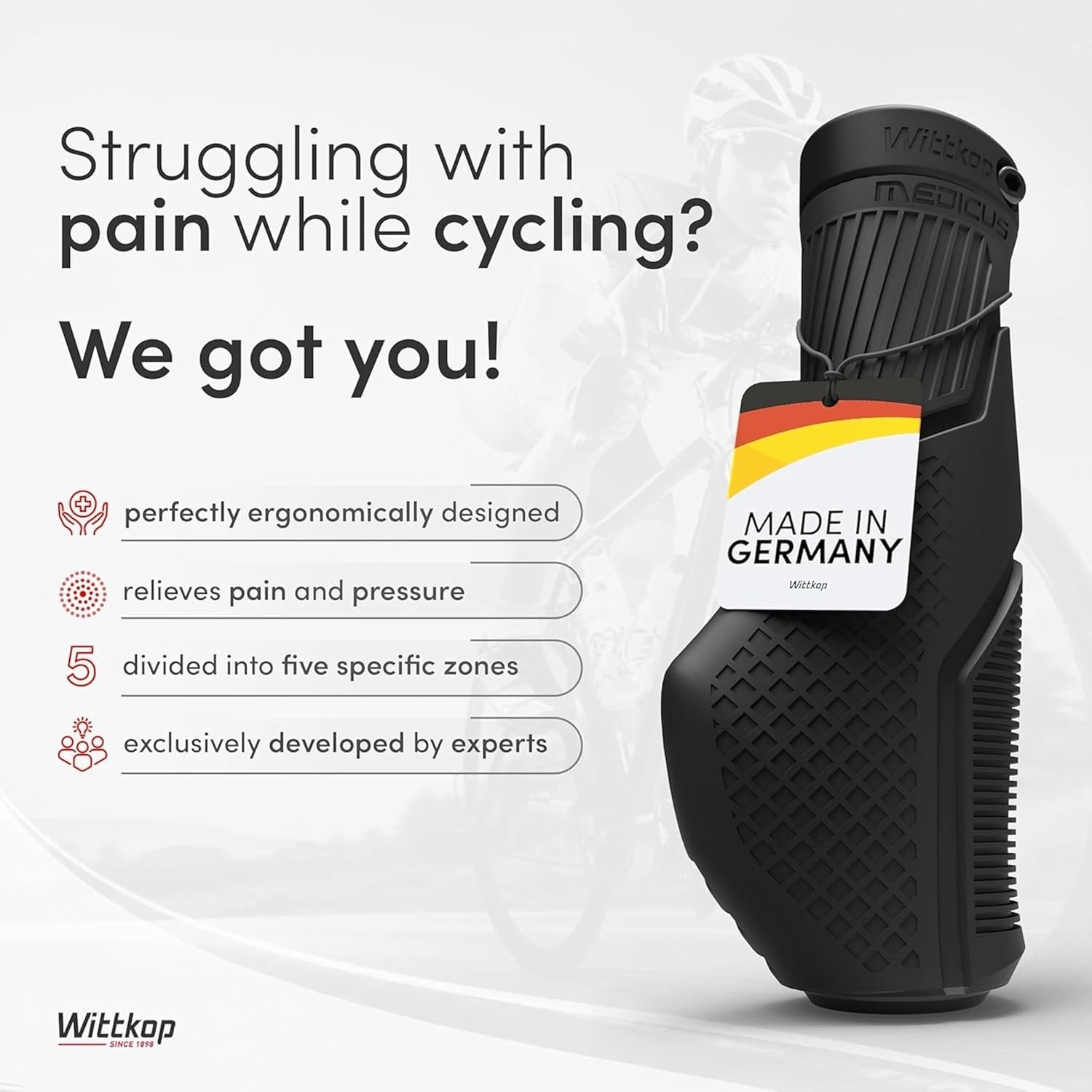 Bike Grips With Innovative 3-Zone Design – Ergonomic Non-Slip Comfort and EF…