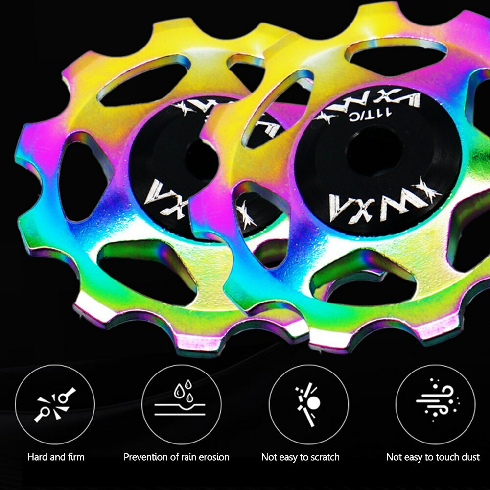 VXM MTB Road Bike Aluminum Alloy Rear Derailleur Pulley Jockey Wheel CNC Bearing