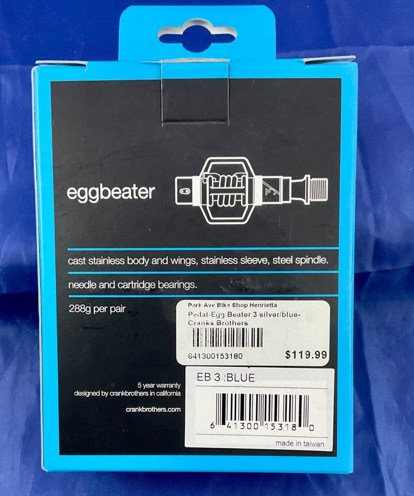 Crankbrothers Egg Beater 3 Dual Sided Clipless Pedals +Cleats – Blue NOS