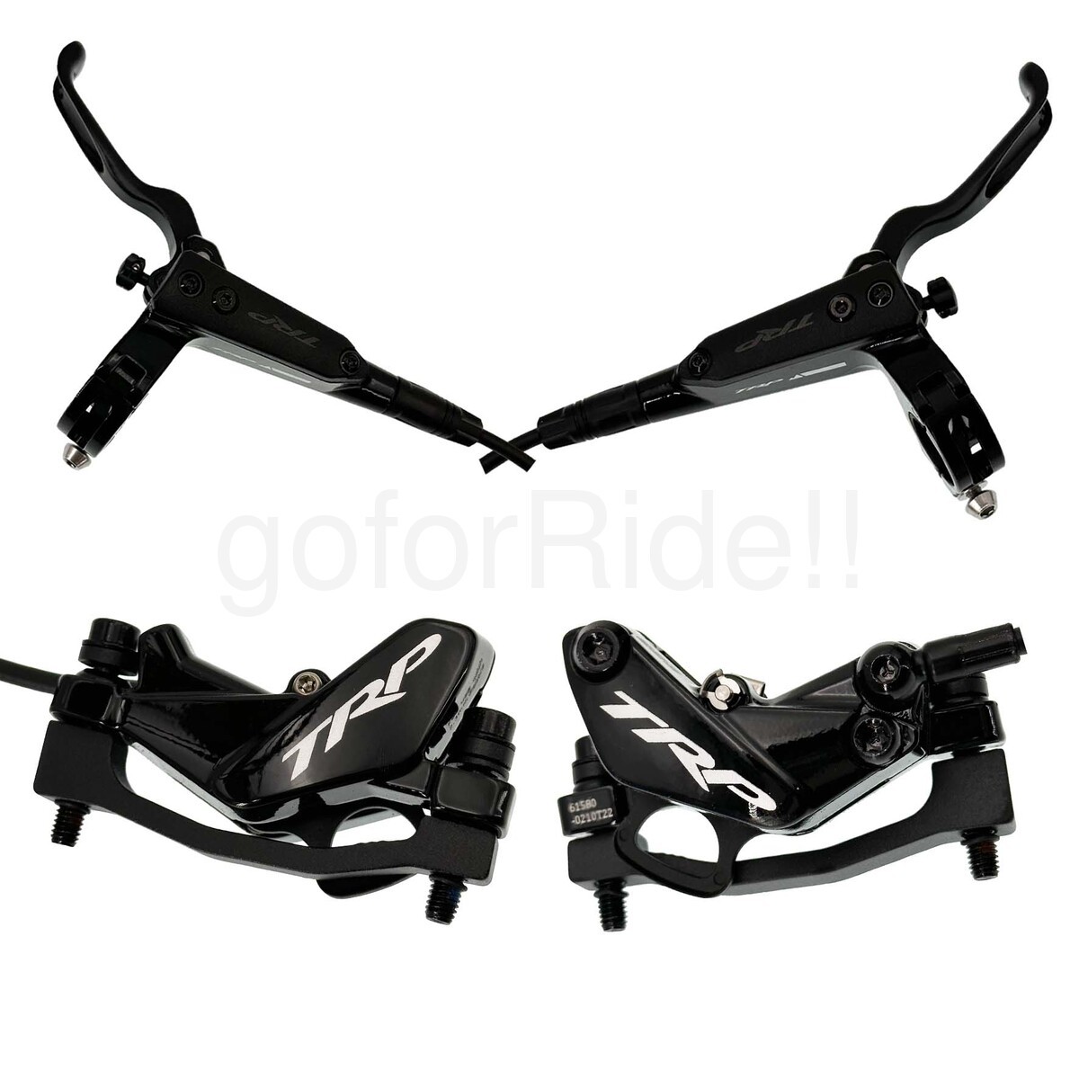 TRP Trail EVO HD-M843 Disc Brake Set Black 180mm Rotors MTB E-Bike
