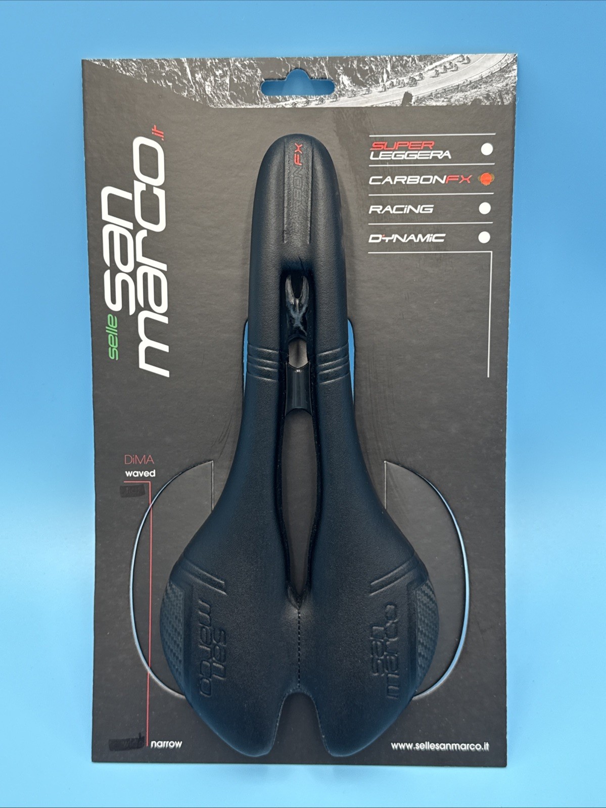Selle San Marco ASPIDE 2 CFX Open Narrow Carbon Fiber Rails 277 x 132mm 147grams