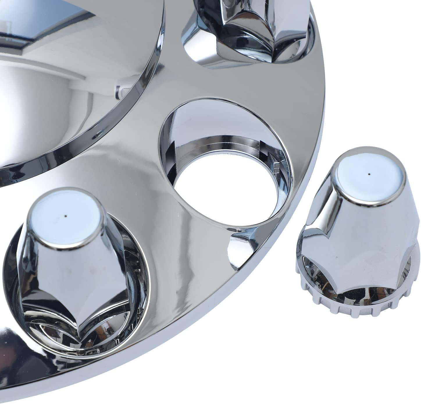 Plastic ABS Chrome Plated Front Axle Cover Kits Hub Caps for Semi Trucks with Th